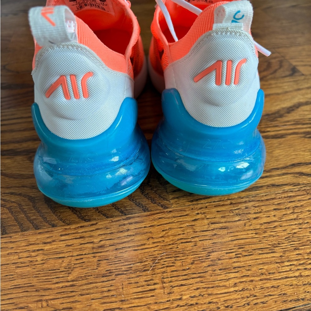 Nike Air Max 270 Bright Pink and Blue Sneakers - Picture 3 of 5